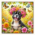 Peinture diamant animaux 30x30 cm chien chat tigre – Couleur VET1927