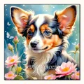 Peinture diamant animaux 30x30 cm chien chat tigre – Couleur VET1929