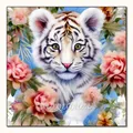 Peinture diamant animaux 30x30 cm chien chat tigre – Couleur VET1930