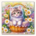 Peinture diamant animaux 30x30 cm chien chat tigre – Couleur VET1931