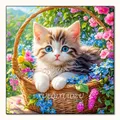 Peinture diamant animaux 30x30 cm chien chat tigre – Couleur VET1932