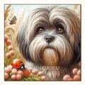 Peinture diamant animaux 30x30 cm chien chat tigre – Couleur VET1934
