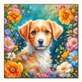 Peinture diamant animaux 30x30 cm chien chat tigre – Couleur VET1935