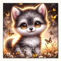 Peinture diamant animaux 30x30 cm chien chat tigre – Couleur VET1936