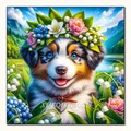 Peinture diamant animaux 30x30 cm chien chat tigre – Couleur VET1937