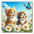 Peinture diamant animaux 30x30 cm chien chat tigre – Couleur VET1939