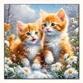 Peinture diamant animaux 30x30 cm chien chat tigre – Couleur VET1946