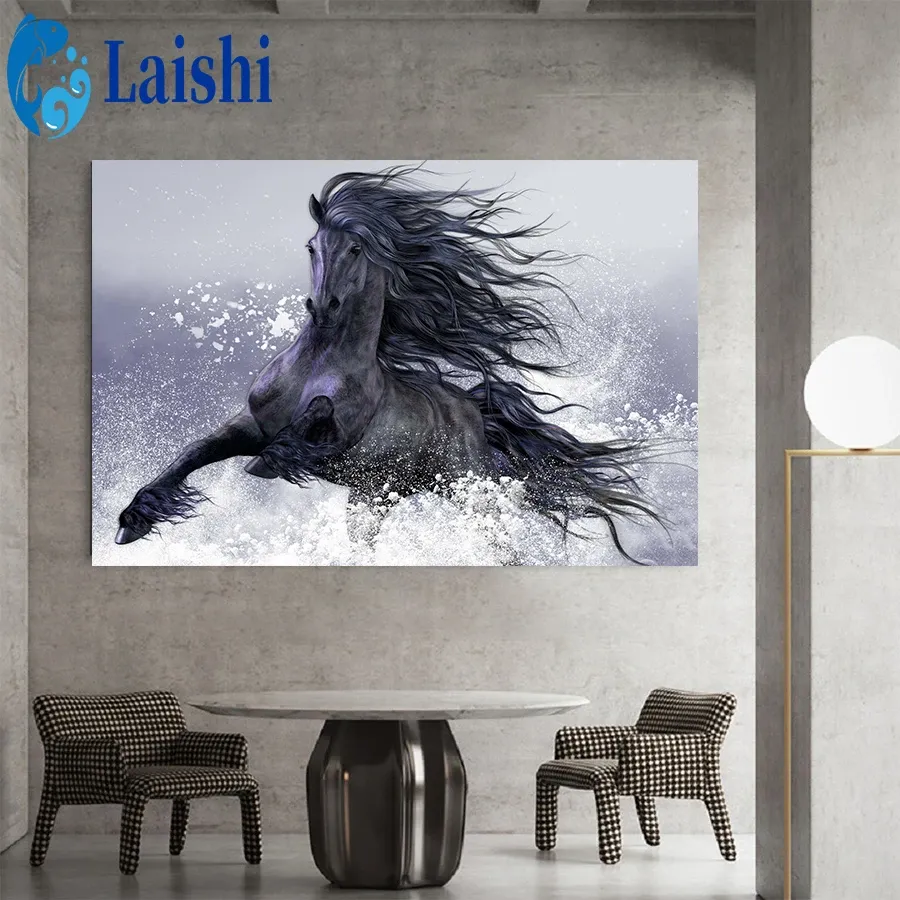 Peinture diamant animaux marins 20 à 65 cm carré