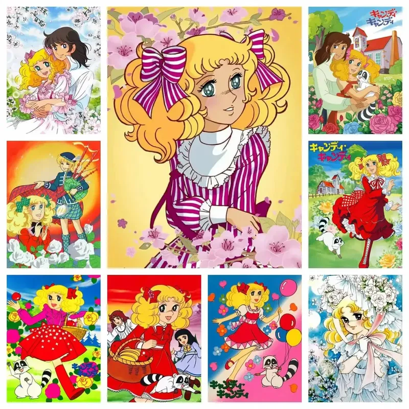 Peinture diamant anime Candy Candy 30x20 à 70x50 cm