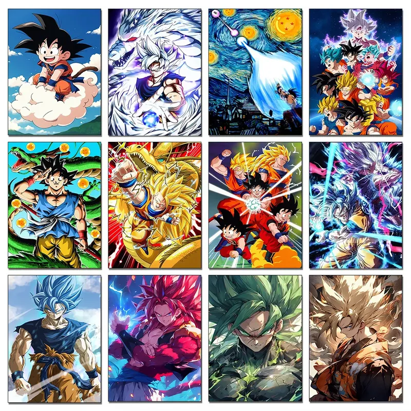 Peinture diamant anime Goku 30x40 à 50x70 cm