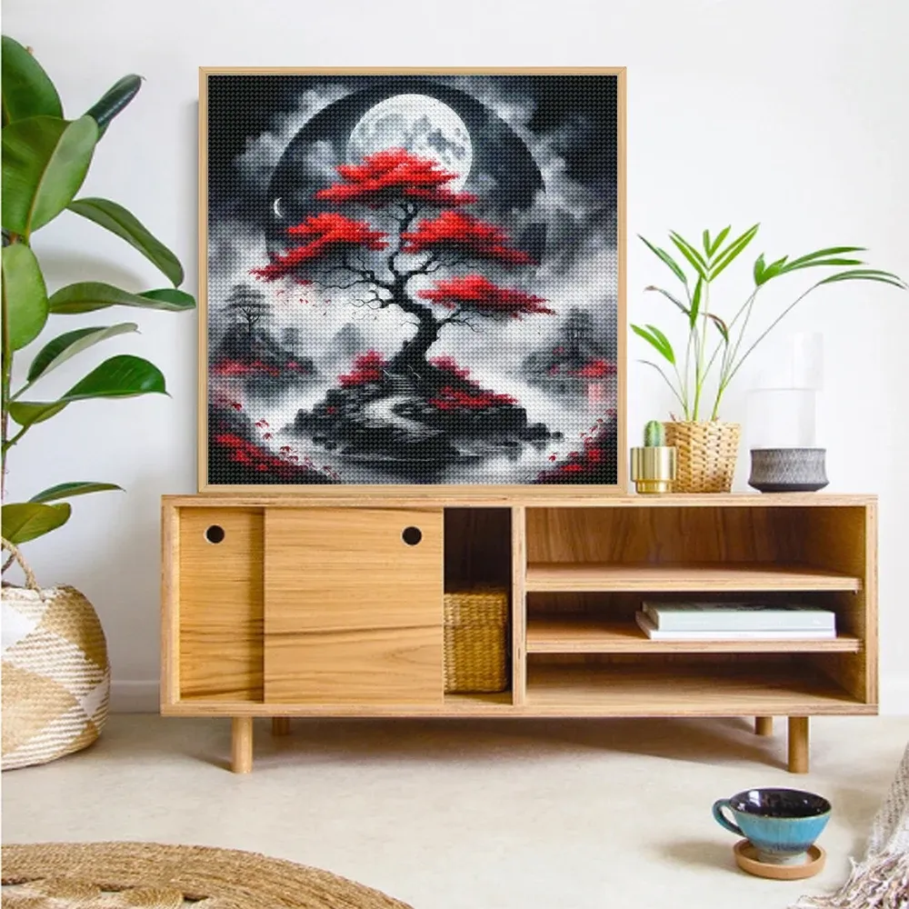 Peinture diamant arbre de lune 20 à 40 cm