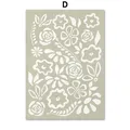Peinture diamant art floral abstrait bohème – Couleur Bourgogne (04)