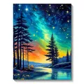 Peinture diamant aurore boréale 30 à 50 cm – Couleur FDX3648