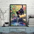 Peinture diamant bambou chat animal carré rond 20x30cm à 50x70cm – 4