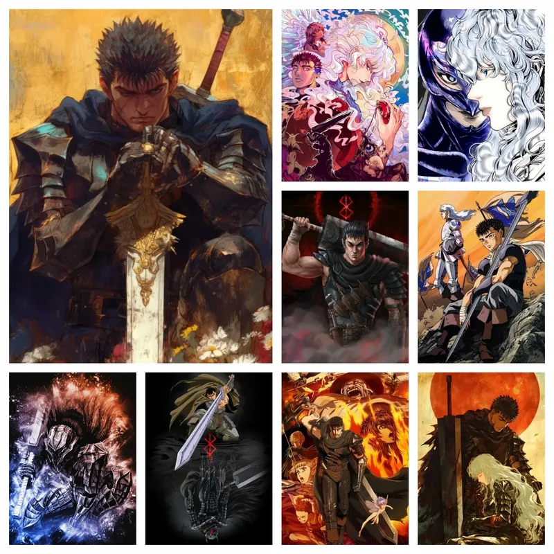 Peinture diamant Berserk anime japonais 20x25 à 30x40 cm