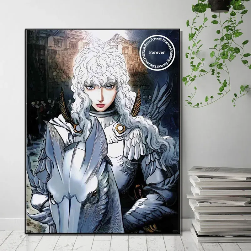 Peinture diamant Berserk anime japonais 20x25 à 30x40 cm