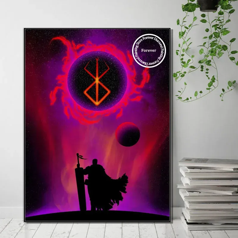 Peinture diamant Berserk anime japonais 20x25 à 30x40 cm