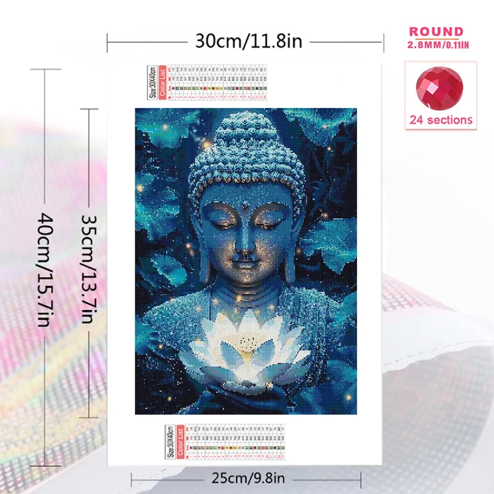 Peinture diamant Bouddha 20 à 70 cm