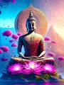 Peinture diamant Bouddha 30 à 70 cm – Couleur ZXX350-07