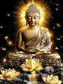 Peinture diamant Bouddha lotus 20 à 70 cm – Couleur 5653