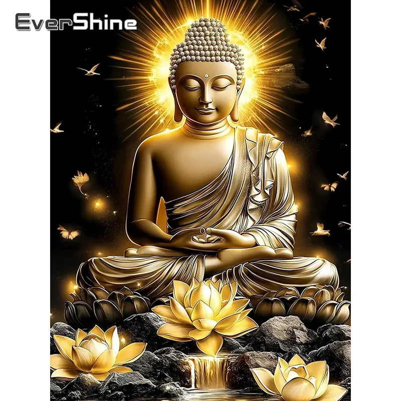 Peinture diamant Bouddha lotus 20 à 70 cm