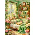 Peinture diamant canapé et paysage 20 à 70 cm – Couleur BLANC (01)