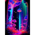 Peinture diamant champignon 20 à 70 cm – Couleur Bourgogne (04)