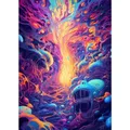 Peinture diamant champignon 20 à 70 cm – Couleur jaune clair (12)