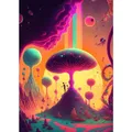 Peinture diamant champignon 20 à 70 cm – Couleur Orange (14)
