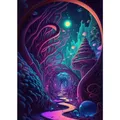 Peinture diamant champignon 20 à 70 cm – Couleur VIOLETTE/Violet (13)