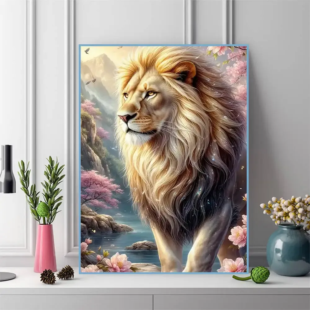 Peinture diamant chat animal 20x30 à 50x70 cm