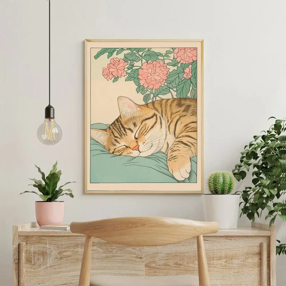 Peinture diamant chat baignoire 20x30 à 40x50 cm