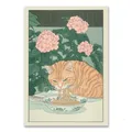 Peinture diamant chat baignoire 20x30 à 40x50 cm – Couleur noir (RT-3046)