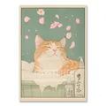 Peinture diamant chat baignoire 20x30 à 40x50 cm – Couleur vert (RT-3043)