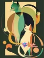 Peinture diamant chat dessin animé 20x30 à 50x70 cm – Couleur C466-14