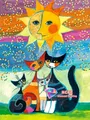 Peinture diamant chat dessin animé 20x30 à 50x70 cm – Couleur C466-18