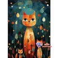 Peinture diamant chat dessin animé 20x30 à 50x70 cm – Couleur C466-20