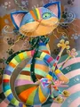 Peinture diamant chat dessin animé 20x30 à 50x70 cm – Couleur C466-3