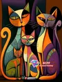 Peinture diamant chat dessin animé 20x30 à 50x70 cm – Couleur C466-4