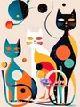 Peinture diamant chat dessin animé 20x30 à 50x70 cm – Couleur C466-6
