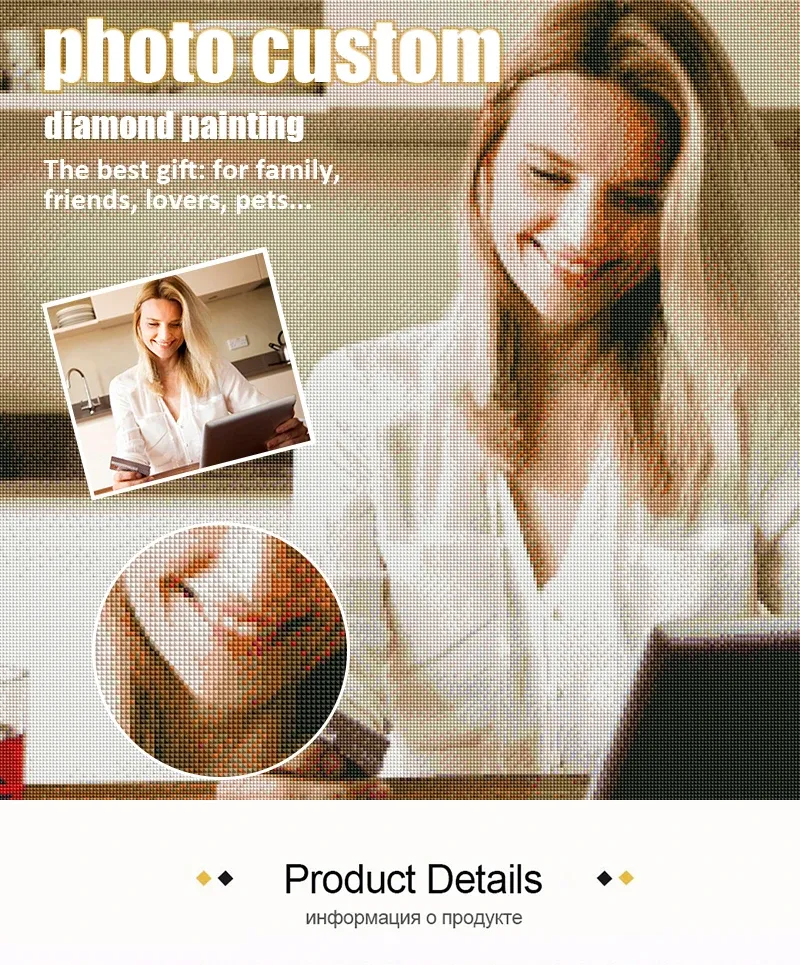 Peinture diamant chat et animaux 30 à 50 cm carré ou rond