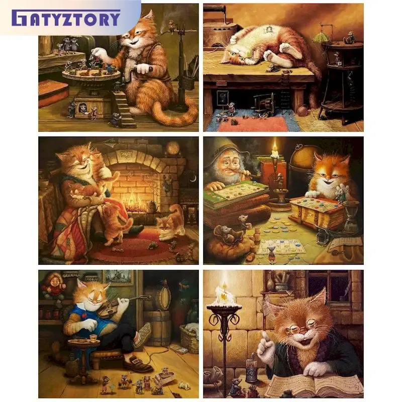 Peinture diamant chat et animaux 30 à 50 cm carré ou rond