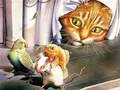 Peinture diamant chat et animaux 30 à 50 cm carré ou rond – Couleur DZDP31577