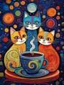Peinture diamant chat géométrique 20 à 70 cm – Couleur WJY518-3