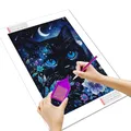 Peinture diamant chat lune 20x30 à 50x70 cm – 2