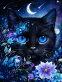 Peinture diamant chat lune 20x30 à 50x70 cm – Couleur 261