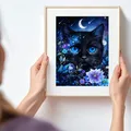 Peinture diamant chat lune 20x30 à 50x70 cm – 3