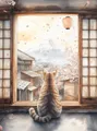 Peinture diamant chat noir japonais 20x25 à 50x70 cm – Couleur Brun (17)
