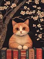 Peinture diamant chat noir japonais 20x25 à 50x70 cm – Couleur kaki foncé (22)