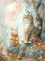 Peinture diamant chat noir japonais 20x25 à 50x70 cm – Couleur prune (19)